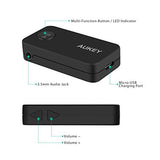 AUKEY Bluetooth Receiver, Portable Wireless Audio Receiver Car Kit with Hands-Free Calling for Home Stereos & Car Audio Systems