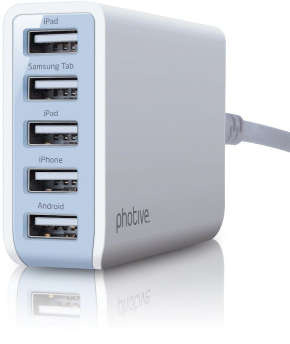 photive-25-watt-5-port-usb-desktop-rapid-charger-multiport-usb-charging-station image no. 1 buy in Dubai from Astronom at best price shipping worldwide by Photive
