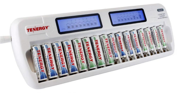 tenergy-tn438-16-bay-smart-charger-with-lcd-and-built-in-ic-protection-aa-aaa-nimh-nicd-rechargeable-batteries-charger-with-ac-wall-adapter-and-car-adapter image no. 1 buy in Dubai from Astronom at best price shipping worldwide by Tenergy