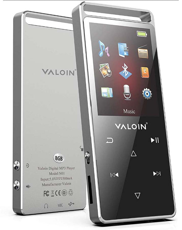 valoin-bluetooth-4-0-mp3-player-2019-upgraded-version-8g-metal-shell-hi-fi-lossless-sound-music-player-with-touch-buttons-pedometer-voice-recorder image no. 1 buy in Dubai from Astronom at best price shipping worldwide by Valoin